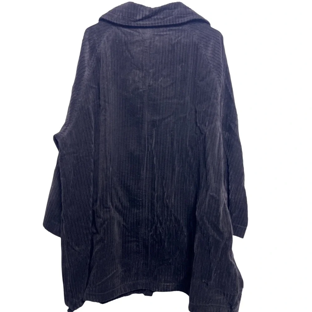 Eileen Fisher Brown Organic Cotton Wide Wale Corduroy Oversized Jacket XL Ethica